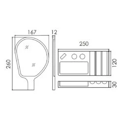 Kronenbach Stone Kosmetikordner Mit Spiegel -Kronenbach kronenbach bad accessoires stone kosmetikordner mit 6994965