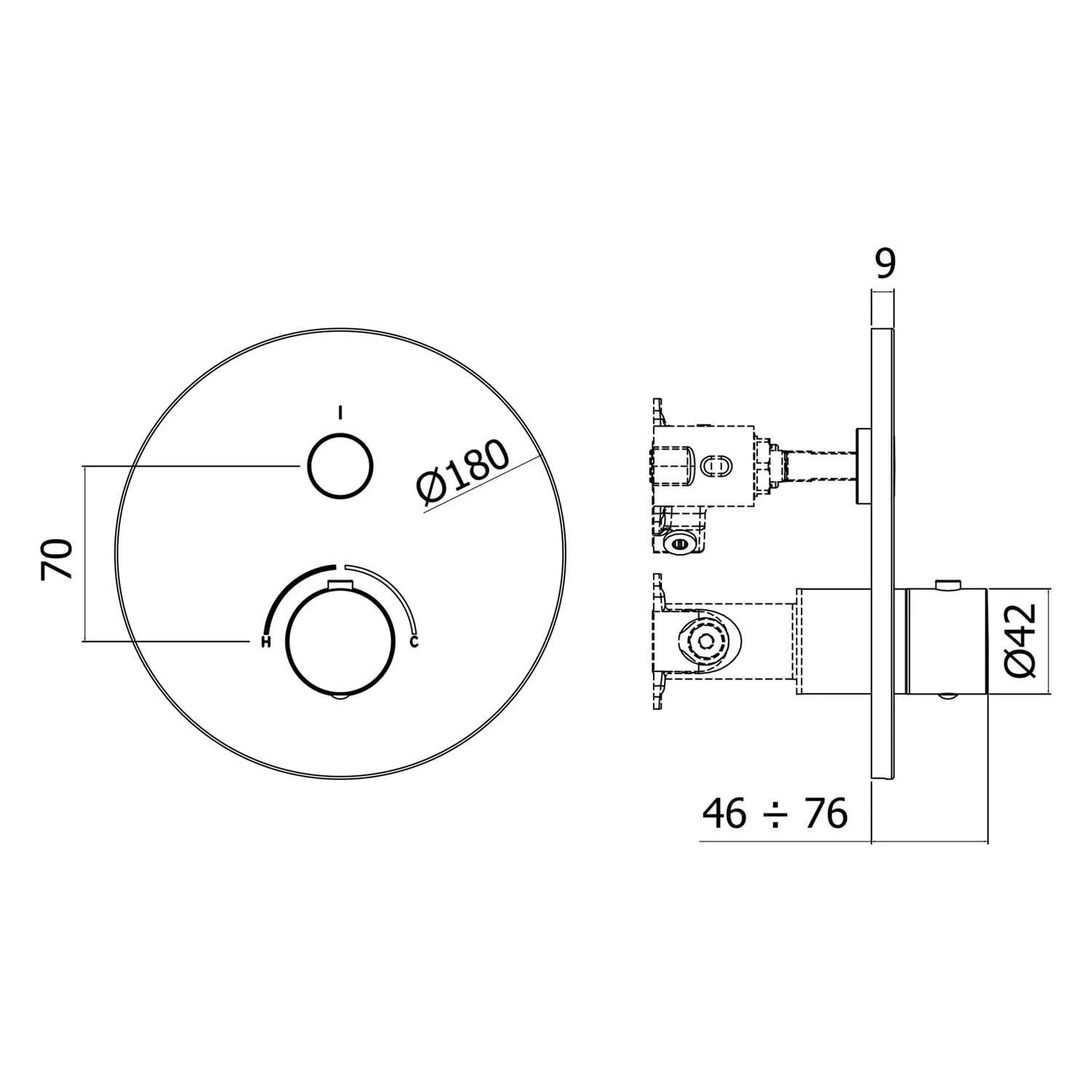 Kronenbach Smart Push Unterputz-Mischer für 1 Verbraucher, runde Ausführung Kronenbach Smart Push Unterputz-Mischer Für 1 Verbraucher, Runde Ausführung -Kronenbach kronenbach badarmaturen kronbox 3 dusche unterputz 9962123