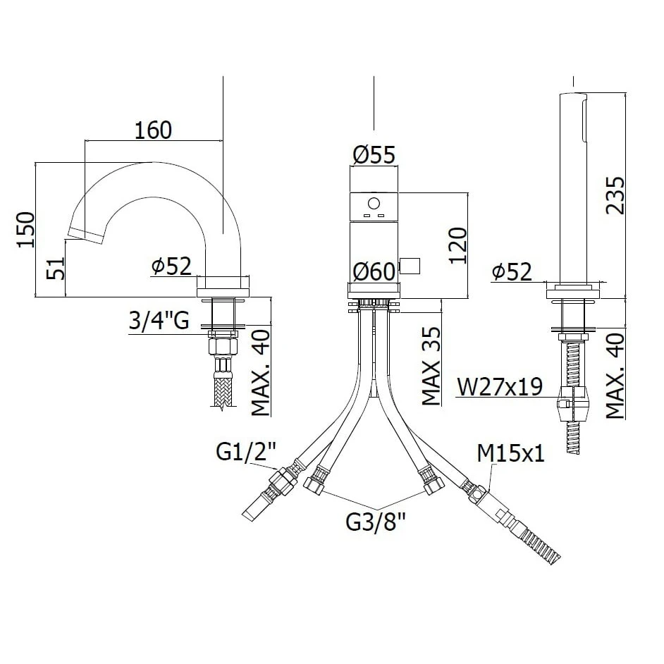 Kronenbach Lima 2.0 Black 3-Loch Wannenrandarmatur Kronenbach Lima 2.0 Black 3-Loch Wannenrandarmatur -Kronenbach kronenbach badarmaturen lima 2 black wanne 6359626