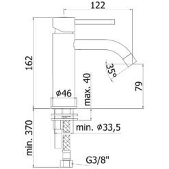 Kronenbach Lima 2.0 Rose Gold Waschtisch-Einhebelmischer Ohne Ablaufgarnitur -Kronenbach kronenbach badarmaturen lima 2 rose gold 4879094
