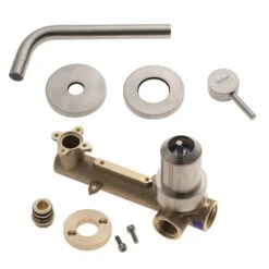 Kronenbach Lima 2.0 Steel Waschtisch-Wandarmatur 17,5 Cm Inkl. Grundkörper -Kronenbach kronenbach badarmaturen lima 2 waschtisch 9103421