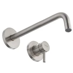 Kronenbach Lima 2.0 Steel Waschtisch-Wandarmatur 24,5 Cm Inkl. Grundkörper