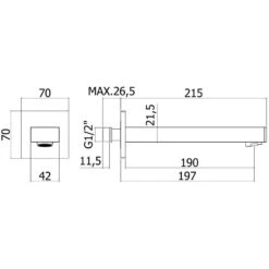 Kronenbach Quara 2.0 Black Wanneneinlauf 19,7 Cm -Kronenbach kronenbach badarmaturen quara 2 black wanne 4675466