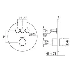 Kronenbach Smart Push Thermostat Unterputz Für 3 Verbraucher, Runde Ausführung 2 Kronenbach Smart Push Thermostat Unterputz Für 3 Verbraucher, Runde Ausführung -Kronenbach kronenbach badarmaturen smart push thermostate unterputz 10064279