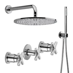 Kronenbach Zeta 2.0 Brausekomplett-Set Mit Kopfbrause Und Brausegarnitur