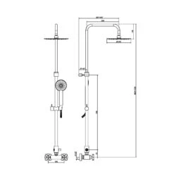 Kronenbach Zeta 2.0 Duschsäule Mit Kopfbrause Ø 22,5 Cm