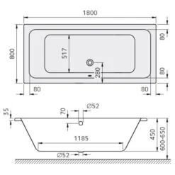 Kronenbach Cube Duo-Badewanne 180 X 80 Cm 2 Kronenbach Cube Duo-Badewanne 180 X 80 Cm -Kronenbach kronenbach badewannen cube duo 180 x 4038941