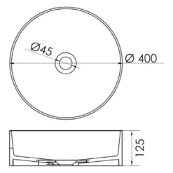 Kronenbach Stone Aufsatzwaschtisch Ø 40 Cm -Kronenbach kronenbach badkeramik aufsatzwaschtische stone 40 x 6770349