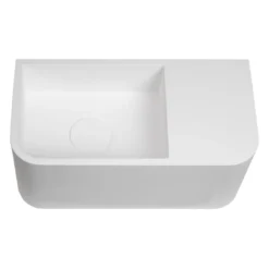 Kronenbach Stone Handwaschbecken 38 X 19 Cm, Becken Links Ohne Hahnlochbohrung