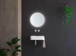 Kronenbach Stone Handwaschbecken 45 X 33 Cm Mit Handtuchhalterung, Becken Links Ohne Hahnlochbohrung -Kronenbach kronenbach badkeramik handwaschbecken stone 45 x 9527243