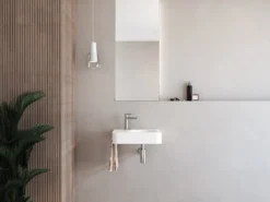 Kronenbach Stone Handwaschbecken 45 X 33 Cm Mit Handtuchhalterung, Becken Rechts Mit Hahnlochbohrung -Kronenbach kronenbach badkeramik handwaschbecken stone 45 x 9527261