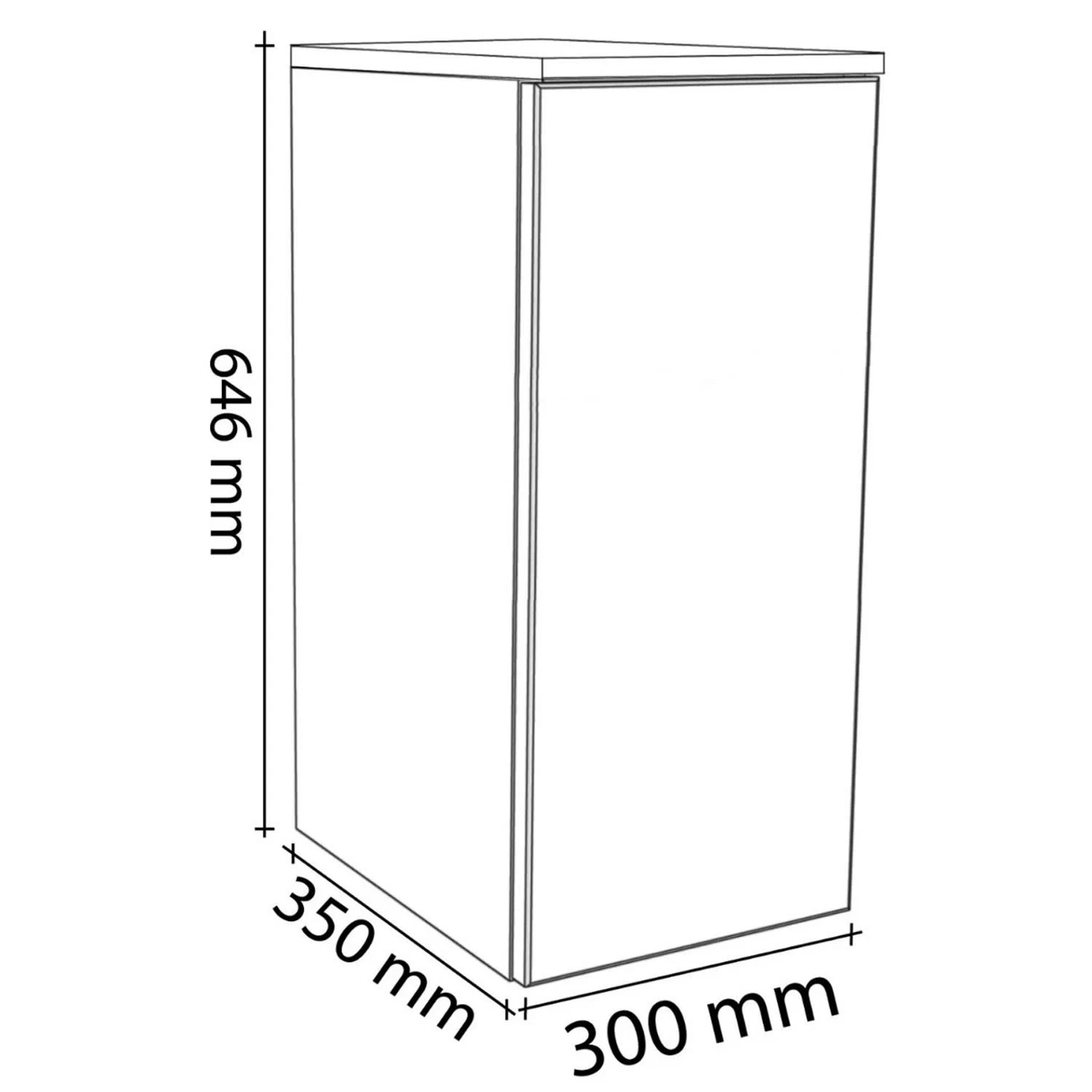 Kronenbach Cube Highboard 30 x 64,6 cm, 1 Tür, Anschlag rechts, mit TIP-ON Kronenbach Cube Highboard 30 X 64,6 Cm, 1 Tür, Anschlag Rechts, Mit TIP-ON -Kronenbach kronenbach badmoebel cube hochschraenke highboard 30 4823540