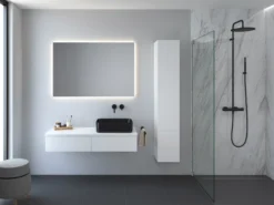 Kronenbach Cube Hochschrank 30 X 168 Cm, 1 Auszug, 1 Tür, Anschlag Rechts, Mit TIP-ON -Kronenbach kronenbach badmoebel cube hochschraenke hochschrank 30 4025609