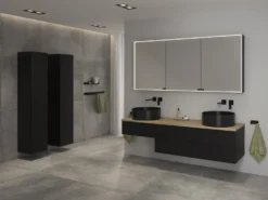 Kronenbach Cube Hochschrank 30 X 168 Cm, 2 Türen, Anschlag Links, Mit TIP-ON -Kronenbach kronenbach badmoebel cube hochschraenke hochschrank 30 4823714