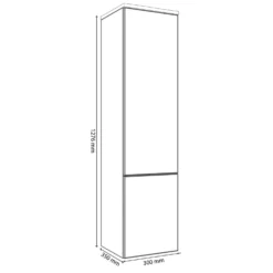 Kronenbach Cube Maxiboard, 30 X 127,6 Cm, 1 Auszug, 1 Tür, Anschlag Rechts, Mit TIP-ON -Kronenbach kronenbach badmoebel cube hochschraenke maxiboard 30 4823609