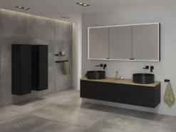 Kronenbach Cube Maxiboard, 30 X 127,6 Cm, 1 Auszug, 1 Tür, Anschlag Links, Mit TIP-ON -Kronenbach kronenbach badmoebel cube hochschraenke maxiboard 30 4823732