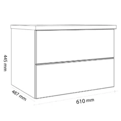 Kronenbach Cube Sideboard 61 Cm Mit 2 Auszügen Und TIP-ON -Kronenbach kronenbach badmoebel cube sideboards 60 cm 6210199