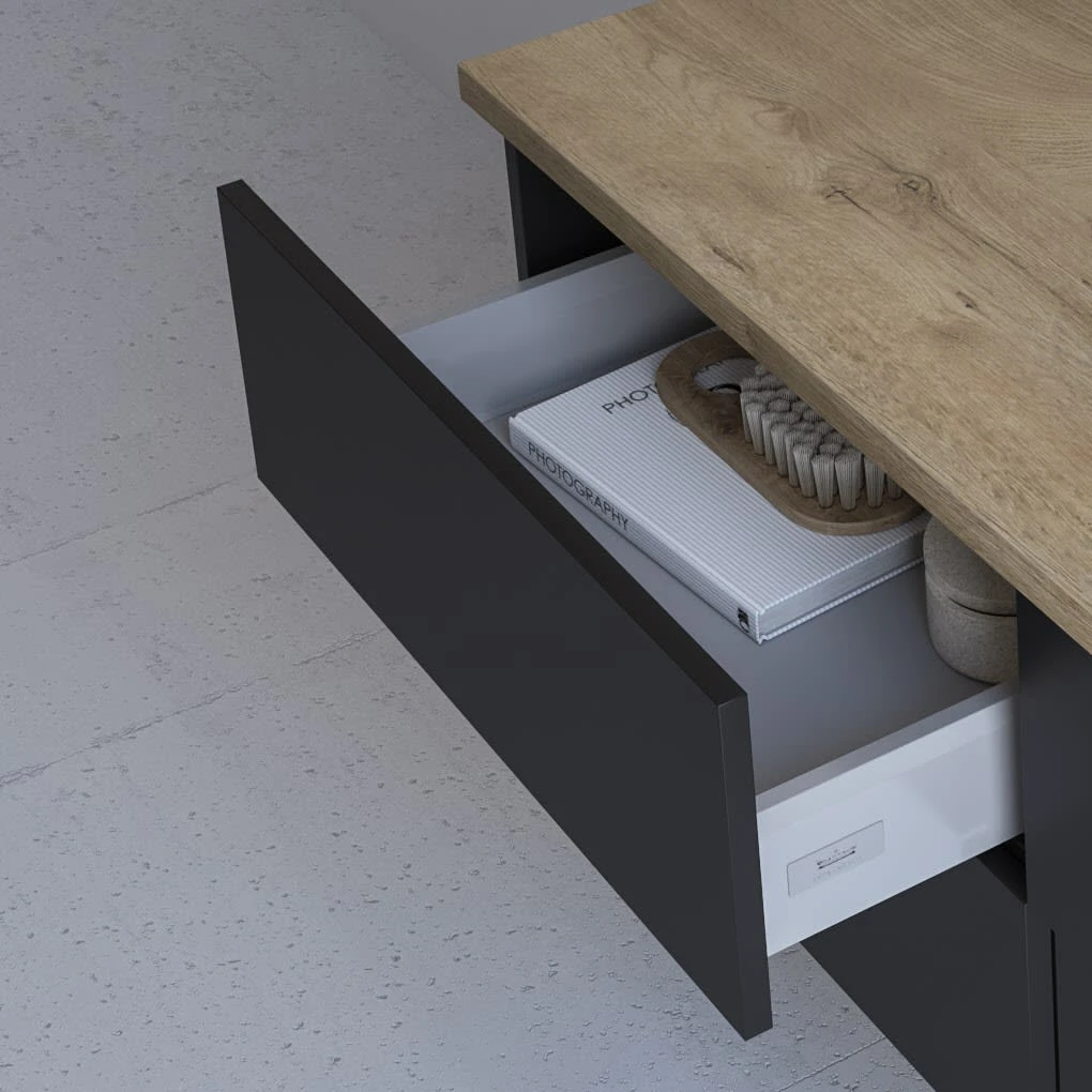 Kronenbach Cube Sideboard 61 cm mit 1 Auszug und TIP-ON Kronenbach Cube Sideboard 61 Cm Mit 1 Auszug Und TIP-ON -Kronenbach kronenbach badmoebel cube sideboards 60 cm 8730149