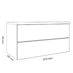 Kronenbach Cube Sideboard 81 Cm Mit 2 Auszügen Und TIP-ON -Kronenbach kronenbach badmoebel cube sideboards 80 cm 6210235