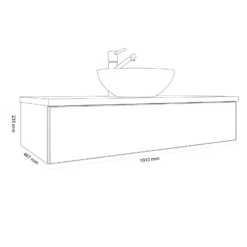Kronenbach Cube Waschtischkonsole 101 Cm Mit 1 Auszug Und TIP-ON -Kronenbach kronenbach badmoebel cube waschtischkonsolen 100 cm 6386665