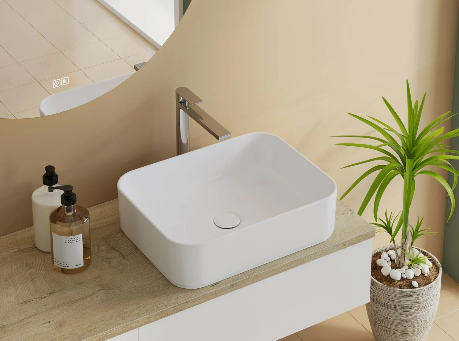 Kronenbach Cube Waschtischkonsole 141 cm mit 3 Auszügen und TIP-ON Kronenbach Cube Waschtischkonsole 141 Cm Mit 3 Auszügen Und TIP-ON -Kronenbach kronenbach badmoebel cube waschtischkonsolen 140 cm 10060565