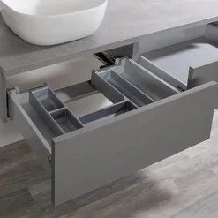Kronenbach Cube Waschtischkonsole 161 Cm Für 2 Waschtische Mit 4 Auszügen Und TIP-ON