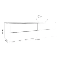 Kronenbach Cube Waschtischkonsole 161 Cm Mit 3 Auszügen Und TIP-ON 3 Kronenbach Cube Waschtischkonsole 161 Cm Mit 3 Auszügen Und TIP-ON -Kronenbach kronenbach badmoebel cube waschtischkonsolen 160 cm 8137702