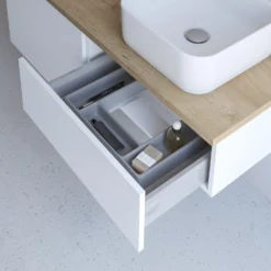 Kronenbach Cube Waschtischkonsole 161 Cm Für 2 Waschtische Mit 2 Auszügen Und TIP-ON