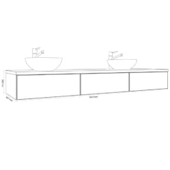 Kronenbach Cube Waschtischkonsole 181 Cm Für 2 Waschtische Mit 3 Auszügen Und TIP-ON 3 Kronenbach Cube Waschtischkonsole 181 Cm Für 2 Waschtische Mit 3 Auszügen Und TIP-ON -Kronenbach kronenbach badmoebel cube waschtischkonsolen 180 cm 6463406
