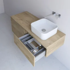 Kronenbach Cube Waschtischkonsole 181 Cm FĂĽr 2 Waschtische Mit 6 AuszĂĽgen Und TIP-ON