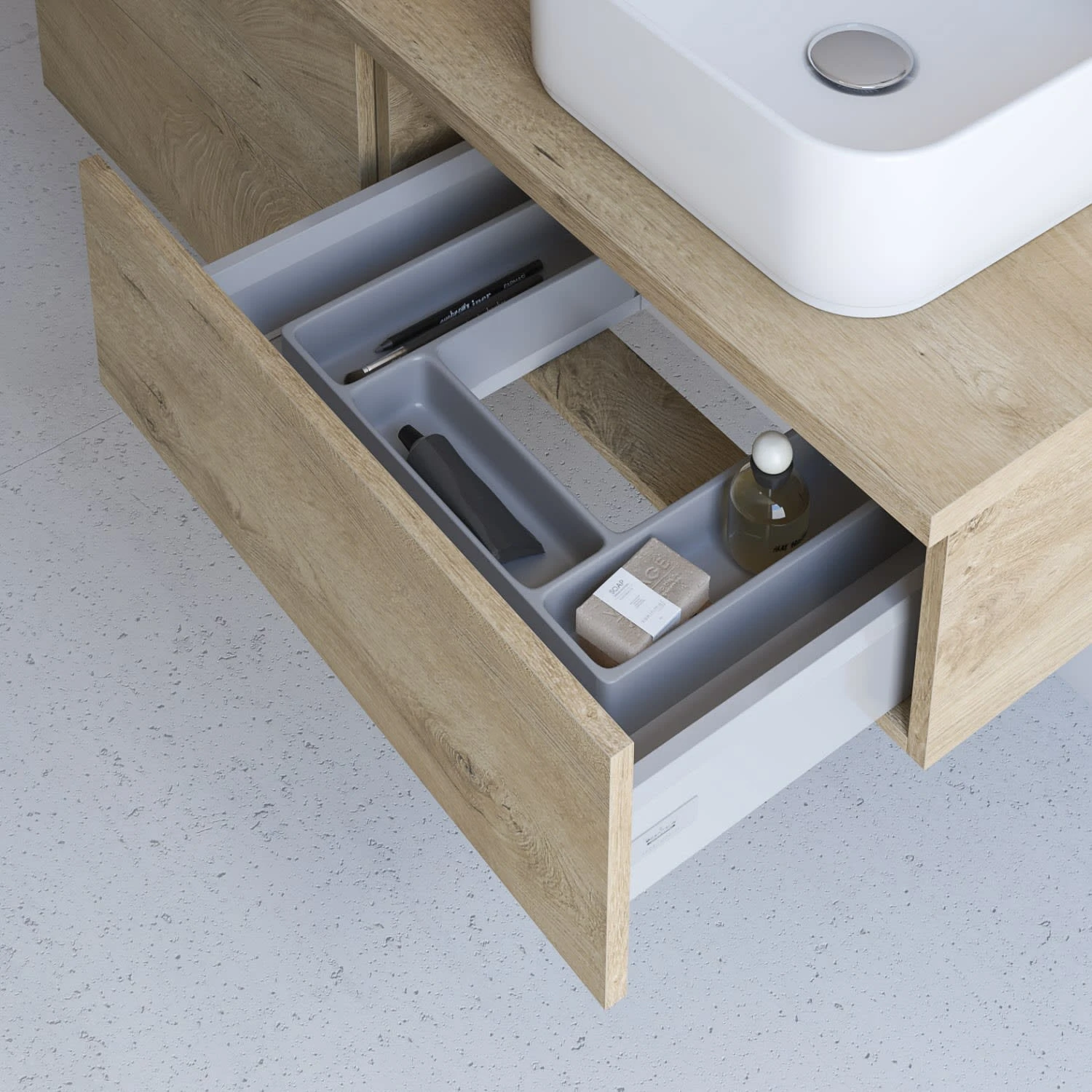 Kronenbach Cube Waschtischkonsole 61 cm mit 2 Auszügen und TIP-ON Kronenbach Cube Waschtischkonsole 61 Cm Mit 2 Auszügen Und TIP-ON -Kronenbach kronenbach badmoebel cube waschtischkonsolen 60 cm 8723561