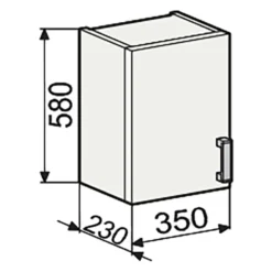 Kronenbach Plana Oberschrank 35 X 23 X 58 Cm, 1 Tür, Anschlag Links -Kronenbach kronenbach badmoebel plana 100 hoch und 10388747