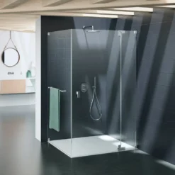 Kronenbach Cube Drehtür Bis 140 Cm Mit Seitenteil Und Seitenwand, Mit Beschichtung -Kronenbach kronenbach duschabtrennungen cube drehtueren mit seitenwand 10065134