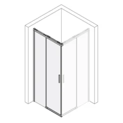 Kronenbach Slide Eckdusche Schiebetür 2-teilig, 90 X 200 Cm, Schenkel Links -Kronenbach kronenbach duschabtrennungen slide eckduschen schenkel links 6023452
