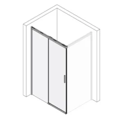 Kronenbach Slide Schiebetür 2-teilig Für Trennwand, 100 X 200 Cm, Anschlag Links -Kronenbach kronenbach duschabtrennungen slide schiebetuer dst2 trennwand 6027130