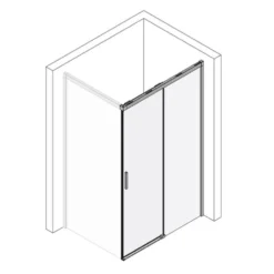 Kronenbach Slide Schiebetür 2-teilig Für Trennwand, 100 X 200 Cm, Anschlag Rechts -Kronenbach kronenbach duschabtrennungen slide schiebetuer dst2 trennwand 6027139