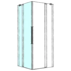 Kronenbach Tube Eckdusche Pendeltür 2-teilig, 100 X 200 Cm, Schenkel Links -Kronenbach kronenbach duschabtrennungen tube eckduschen koralle myday 4027550