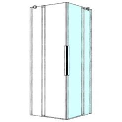 Kronenbach Tube Eckdusche Pendeltür 2-teilig, 100 X 200 Cm, Schenkel Rechts -Kronenbach kronenbach duschabtrennungen tube eckduschen pendeltuer epfs 4027559