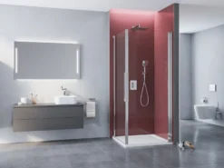 Kronenbach Tube Eckdusche Pendeltür 1-teilig, Sondermaß, Schenkel Rechts -Kronenbach kronenbach duschabtrennungen tube eckduschen pendeltuer epws 4027754