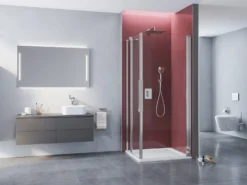 Kronenbach Tube Eckdusche Pendeltür Mit Drehpunkt Wandseitig, Sondermaß, Schenkel Rechts 3 Kronenbach Tube Eckdusche Pendeltür Mit Drehpunkt Wandseitig, Sondermaß, Schenkel Rechts -Kronenbach kronenbach duschabtrennungen tube eckduschen pendeltuer epws 4027757