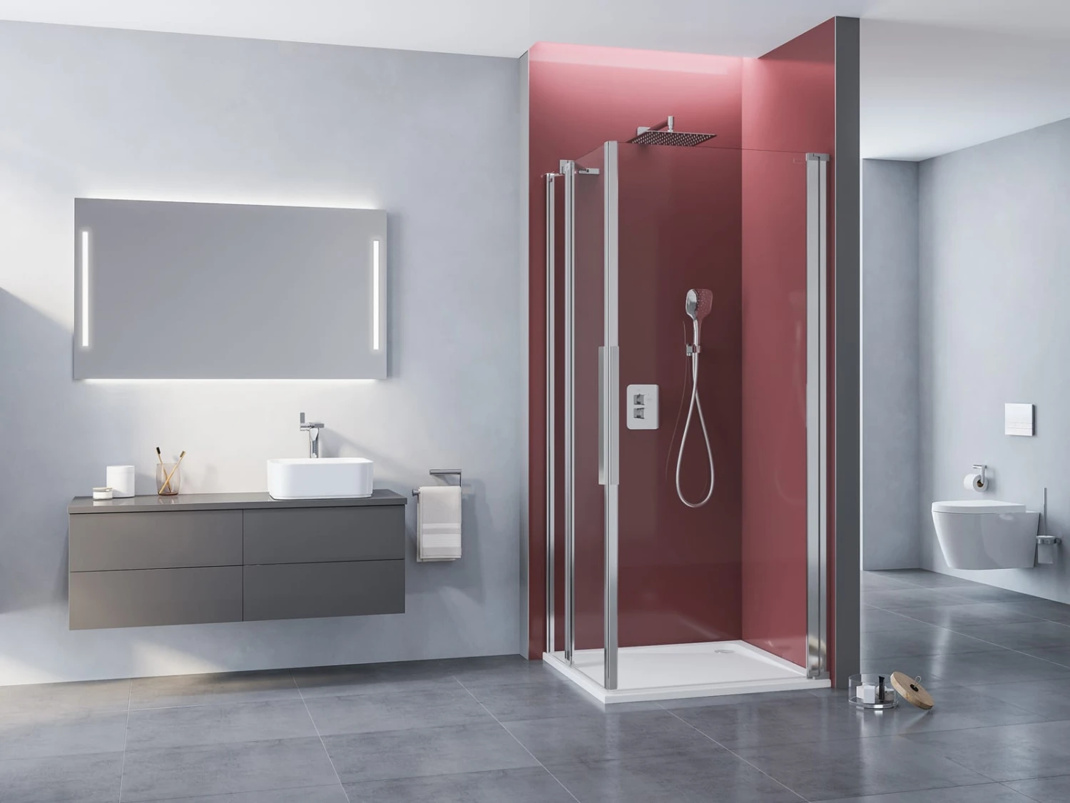 Kronenbach Tube Eckdusche Pendeltür mit Drehpunkt wandseitig, Sondermaß, Schenkel rechts Kronenbach Tube Eckdusche Pendeltür Mit Drehpunkt Wandseitig, Sondermaß, Schenkel Rechts -Kronenbach kronenbach duschabtrennungen tube eckduschen pendeltuer epws 4027757