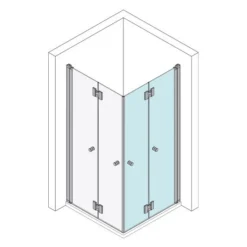 Kronenbach Tube Falteckdusche, Sondermaß Bis 127,5 Cm, Schenkel Rechts 2 Kronenbach Tube Falteckdusche, Sondermaß Bis 127,5 Cm, Schenkel Rechts -Kronenbach kronenbach duschabtrennungen tube falteckduschen efts sonderanfertigung 4024274