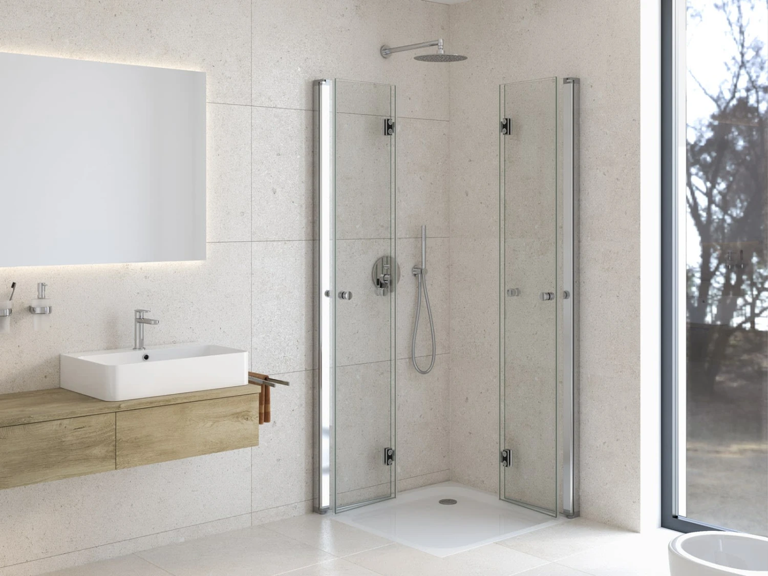 Kronenbach Tube Falteckdusche, Sondermaß bis 127,5 cm, Schenkel rechts Kronenbach Tube Falteckdusche, Sondermaß Bis 127,5 Cm, Schenkel Rechts -Kronenbach kronenbach duschabtrennungen tube falteckduschen efts sonderanfertigung 4028156