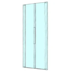 Kronenbach Tube Pendeltür Für Nische, 90 X 200 Cm -Kronenbach kronenbach duschabtrennungen tube pendeltuer np2w npwa 4006895