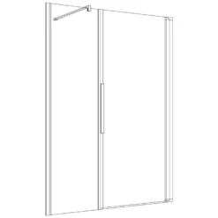 Kronenbach Tube Pendeltür Mit Trennwand In Flucht Für Nische, 140 X 200 Cm, Anschlag Rechts 2 Kronenbach Tube Pendeltür Mit Trennwand In Flucht Für Nische, 140 X 200 Cm, Anschlag Rechts -Kronenbach kronenbach duschabtrennungen tube pendeltuer npwwa nische 4009819