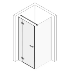 Kronenbach Turn Pendeltür Für Trennwand, 160 X 200 Cm, Anschlag Links -Kronenbach kronenbach duschabtrennungen turn pendeltuer tpfa trennwand 6064861