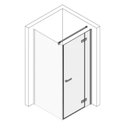 Kronenbach Turn Pendeltür Für Trennwand, 80 X 200 Cm, Anschlag Rechts -Kronenbach kronenbach duschabtrennungen turn pendeltuer tpfa trennwand 6064864