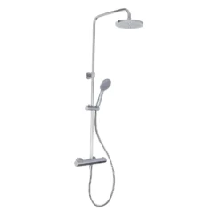 Kronenbach Aufputz-Duschsystem Rund Mit Thermostat Und Kopfbrause Ø 20cm