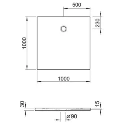 Kronenbach Cube Mineralguss-Duschwanne 100 X 100 Cm -Kronenbach kronenbach duschwannen cube mineralguss 100 x 4038595