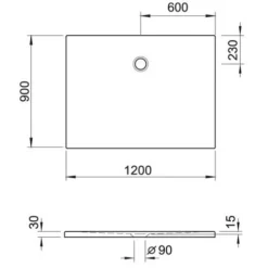 Kronenbach Cube Mineralguss-Duschwanne 120 X 90 Cm Mit Antislip -Kronenbach kronenbach duschwannen cube mineralguss 120 x 4038613